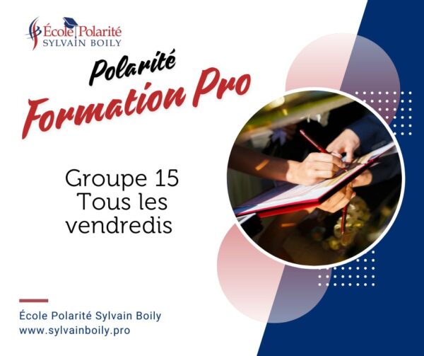 Inscription Groupe 15 - Tous les vendredi